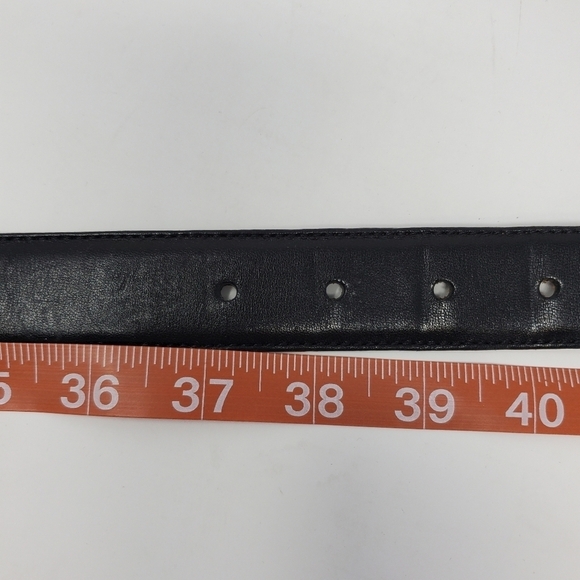 COACH BLACK LEATHER BELT GOLD BUCKLE MEN SIZE 40 CLASSIC PROFESSIONAL BUSINESS - Picture 11 of 14